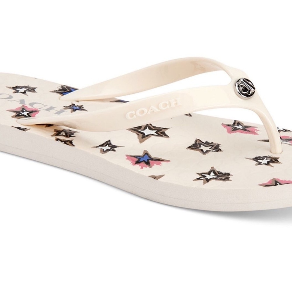 COACH SANDALS FLIP-FLOPS  WHITE - Picture 8 of 8